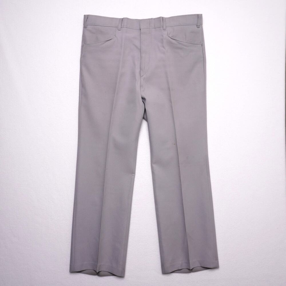 Vintage Levi's Action Slacks Sta-Prest Menswear Gray Dress Pants 70s Trousers‎